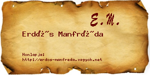 Erdős Manfréda névjegykártya